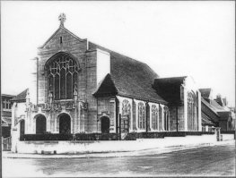 The Avenue Church, with the "Tin Tabernacle" behind